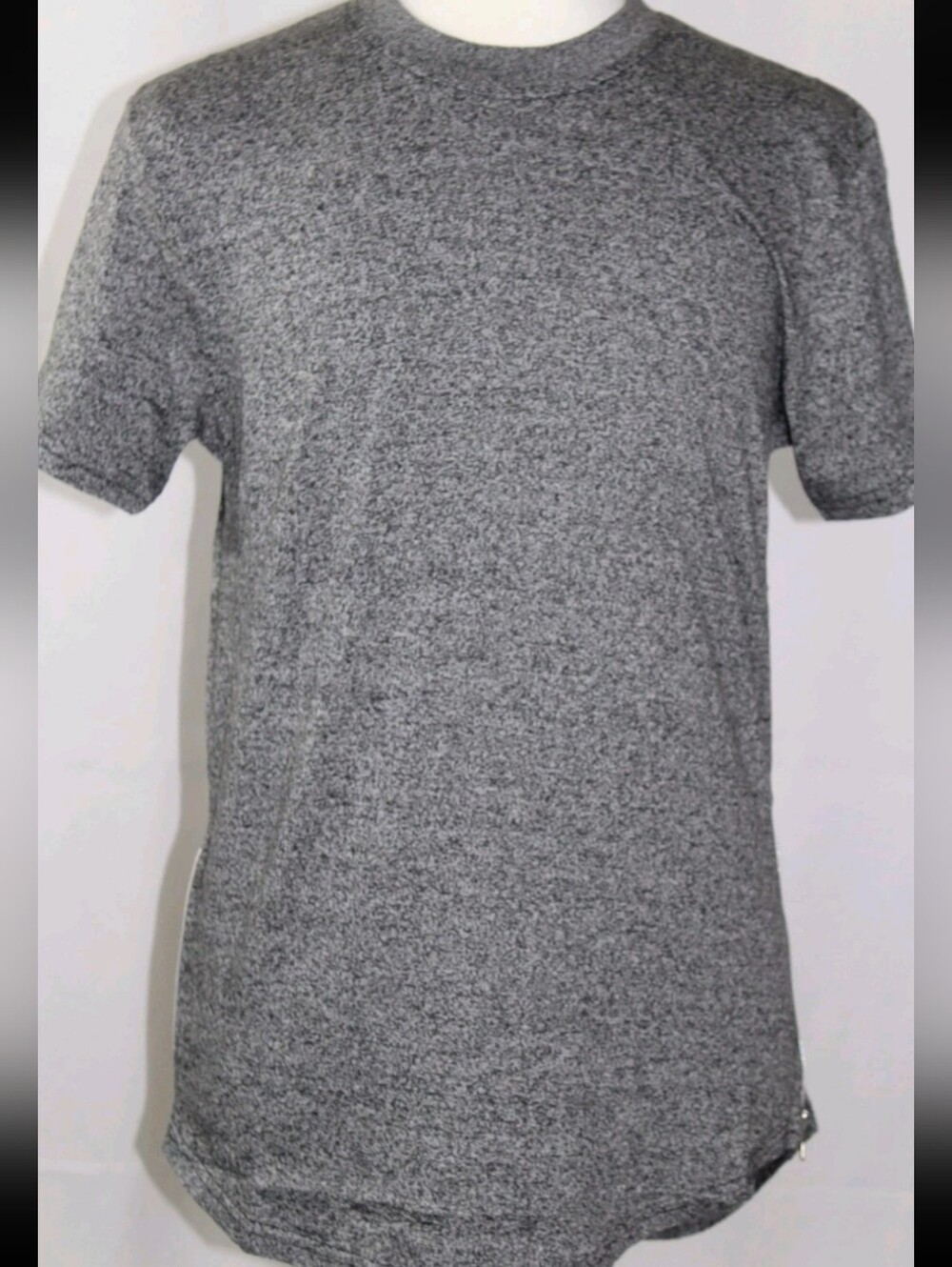 WT02 T-SHIRTS WITH SIDE ZIPPER SHORT SLEEVE Color Gray